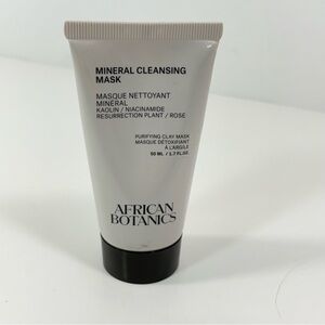 African Botanics Mineral Cleansing Mask 50 ML 1.7 oz Kaolin Niacinamide & Rose.